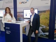 E-FLY Representatives: Ana María Morales from Atos Research and Innovation, and Domenico Siracusa from FBK